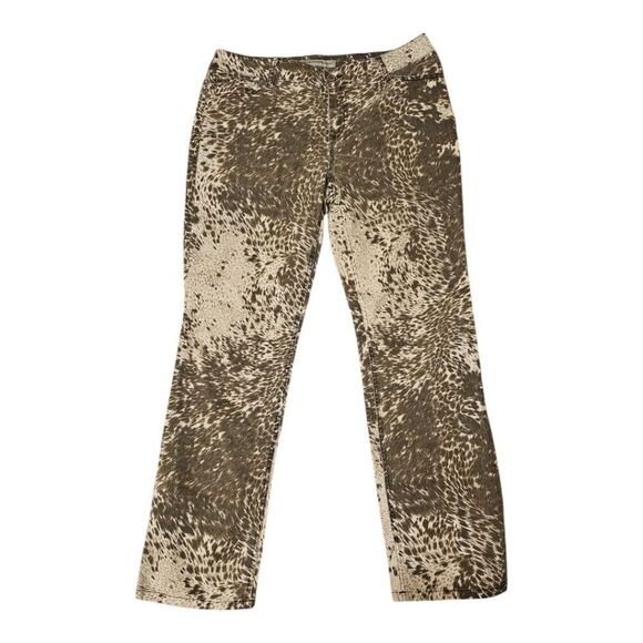 Chico's Brown and Cream Patterned Jeans - Picture 1 of 9